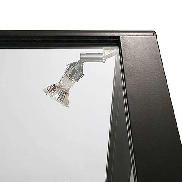 Vitrine - Showcase Counter Duo Glasvitrine mit LED-Licht und Schloss - Schwarz