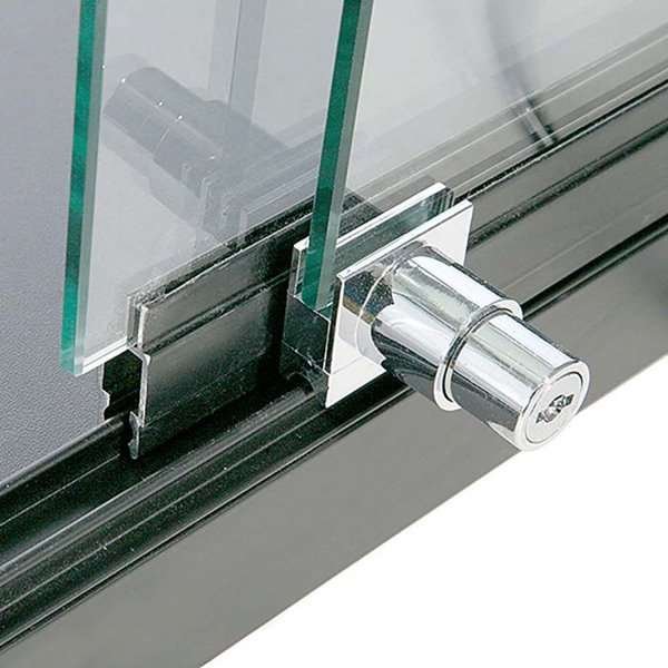 Vitrine - Showcase Counter Duo Glasvitrine mit LED-Licht und Schloss - Schwarz