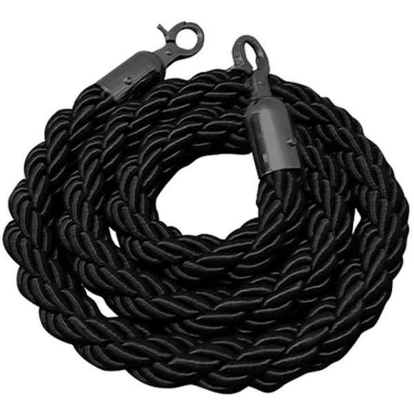 VIP-Barriere, schwarzes Seil - 150 cm