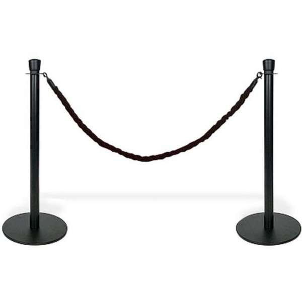 VIP-Barriere, schwarzes Seil - 150 cm