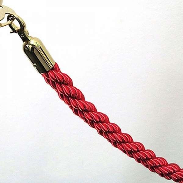 Absperrpfostensystem, 2 Ständer mit goldfarbenem Seil