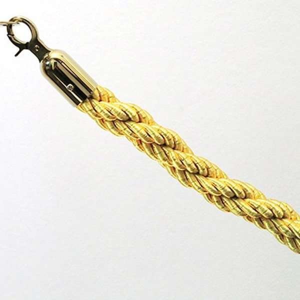 Absperrpfostensystem, 2 Ständer mit goldfarbenem Seil