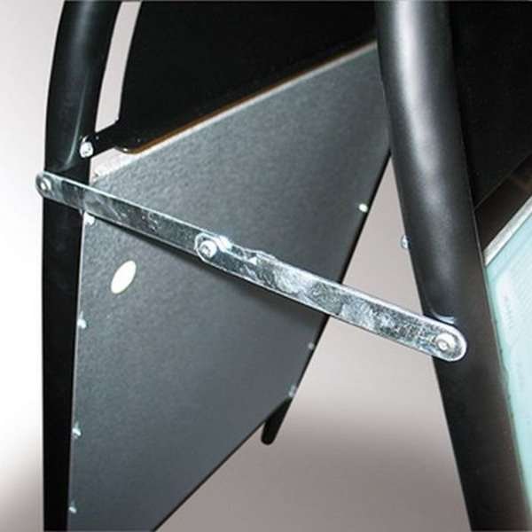 Expo Gotik Lux Kundenstopper mit Logo schild - 50x70 cm - Schwarz