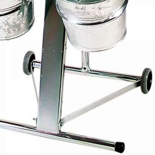 Shop Impulzs Eimerdisplay 9 - mit 6 Zinkeimern und A4-Schilderhalter