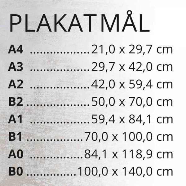 B2 - 50 x 70 cm Poster, gedruckt auf PET-Stayflat-Folie