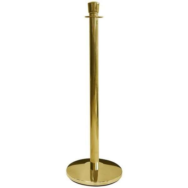 Crowd Barrier, Seil, Gold. Basis, Stange und Spitze für Seil