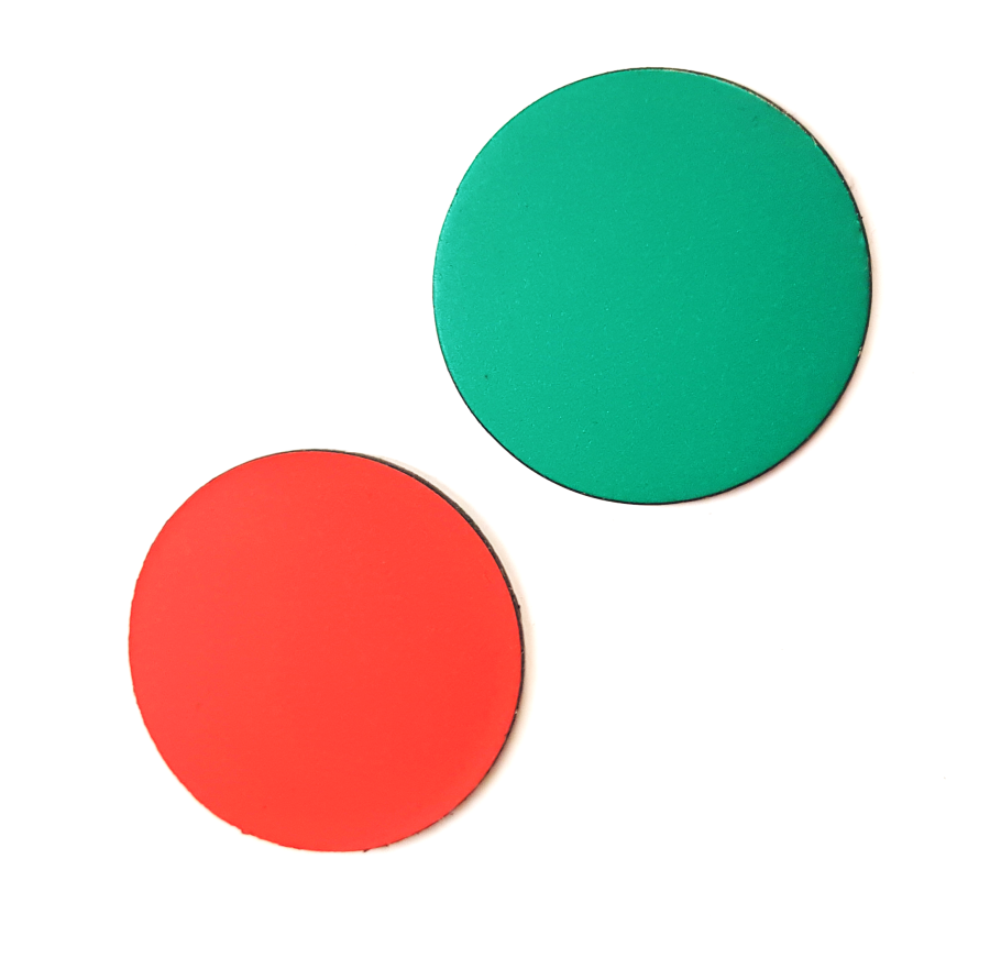 Umdrehbarer Magnet &Oslash;25mm rot/gr&uuml;n