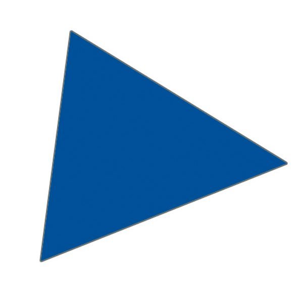 Magnet Dreieck 1x1 cm (180 Stück pro Bogen) - Blau