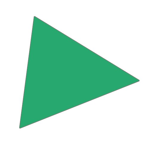 Magnet-Dreieck 1x1 cm (180 St&uuml;ck pro Blatt) - Gr&uuml;n