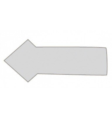 Magnetpfeil 1x2 cm (30 Stück pro Blatt) - Grau