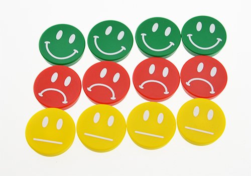 Smiley-Magnet - Gelb/neutraler Smiley