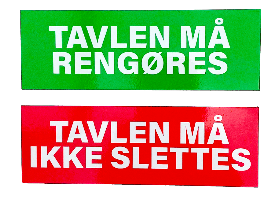 Magnetisches Schild mit Reinigungsregeln für Whiteboard, wendbare Magnetscheibe HxBxD 50x150x1 mm inkl. beidseitigem Druck