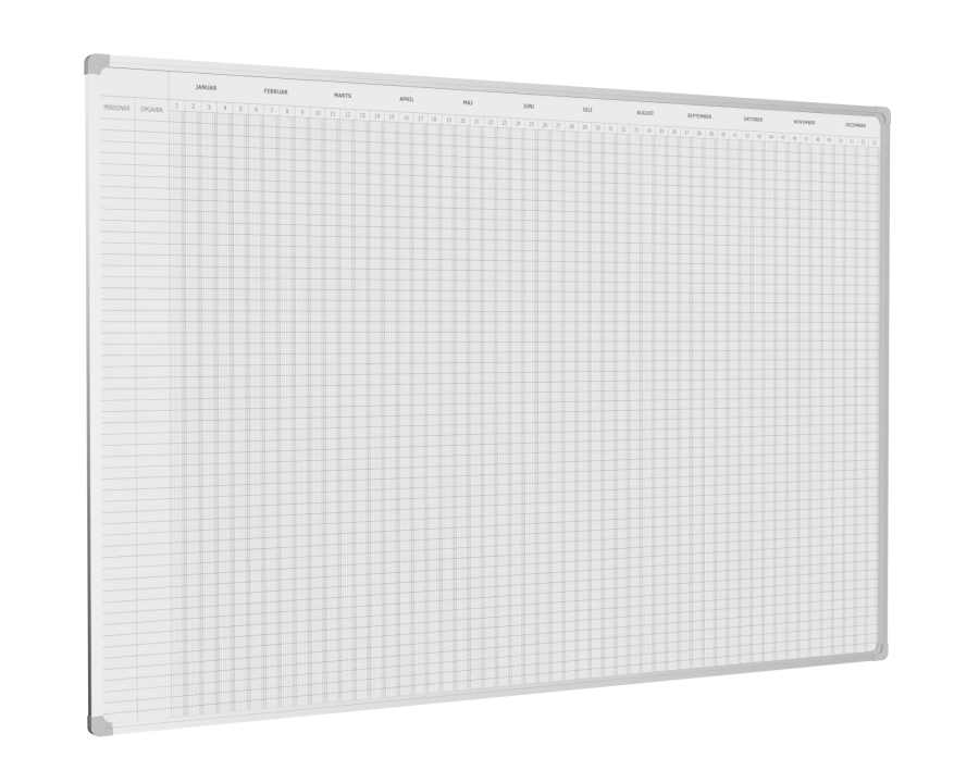Planungstafel mit ewigem Kalender, 120x200 cm, magnetisch, inkl. Magnetband, 7 Tage
