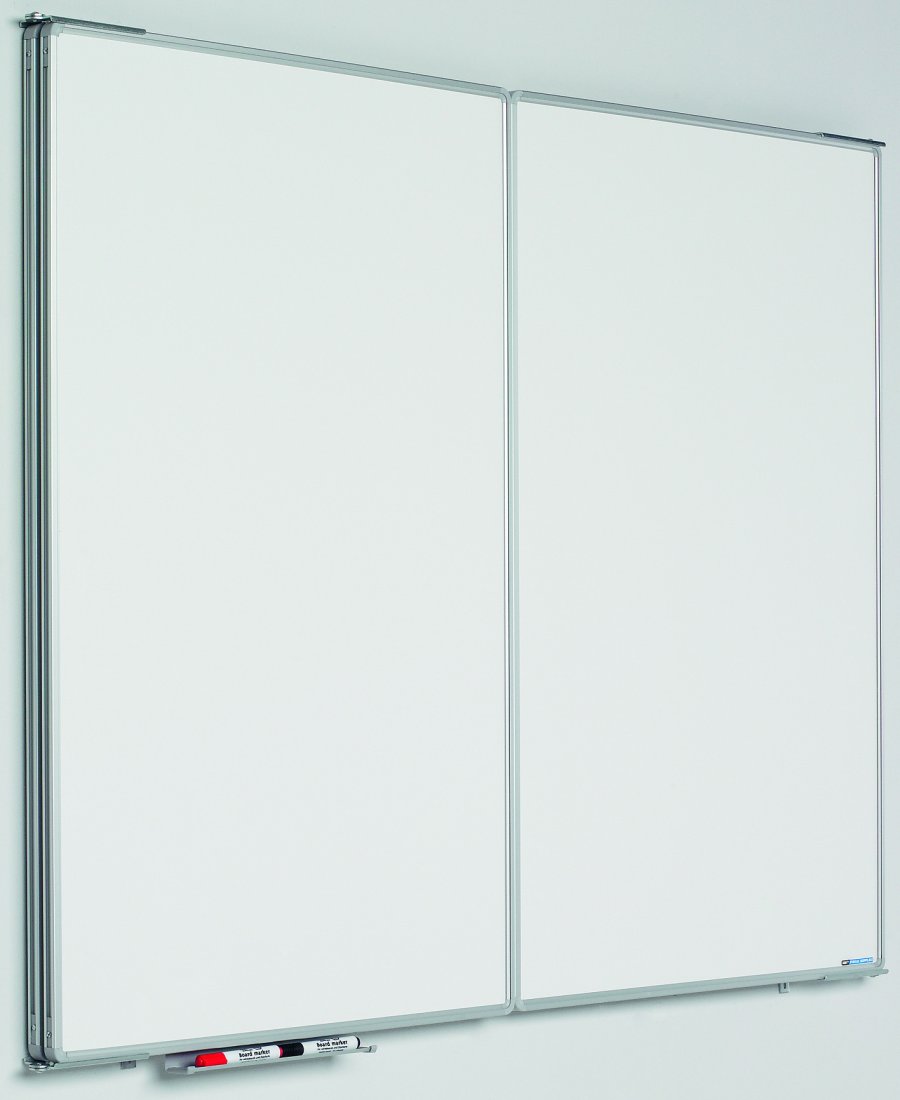 Whiteboard mit 2 Türen (5 Seiten), abschließbar - 60x90 cm (60x180 cm) - ohne Verschlusssystem