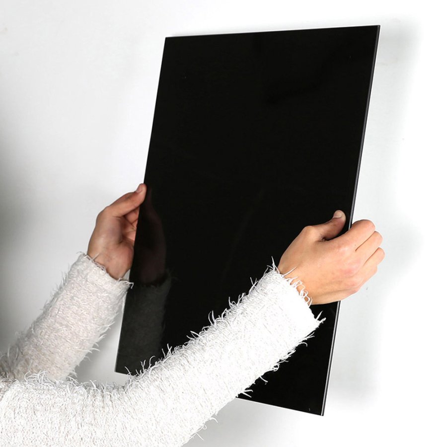 Magnetische Glastafel, schwarz - 45x45 cm