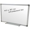 Whiteboard lackiert, 45 x 30 cm, inkl. Mikrofasertuch und 6 Markern #1