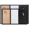 Whiteboard mit Wochenplan ENGLISCH, Kork- und Kreidetafel 70 x 50 cm, inkl. schwarzer magnetischer Marker, 4 x schwarze 20 mm Magnete, 12 schwarze Nadeln und 1 Packung Kreide (5 Stk.) #8