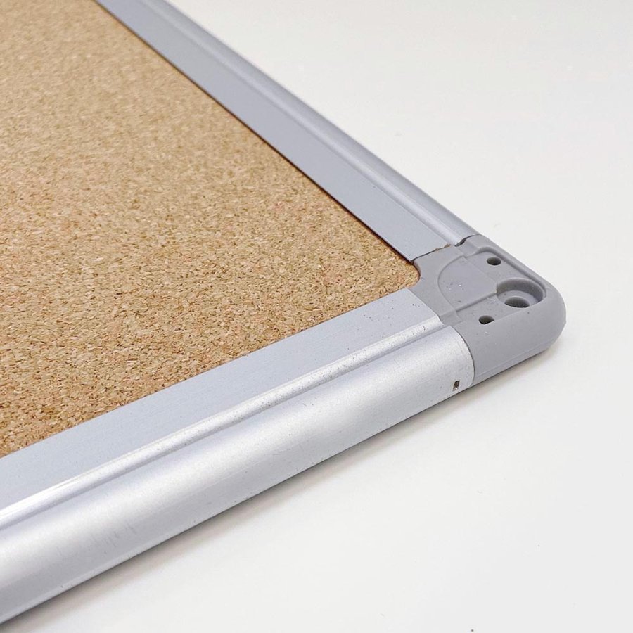 Whiteboard- und Kork-Kombitafel-Set 60x40cm, inkl. schwarzer Magnetmarker, 4 x schwarze 20-mm-Magnete, 12 schwarze Nadeln und Montagesatz