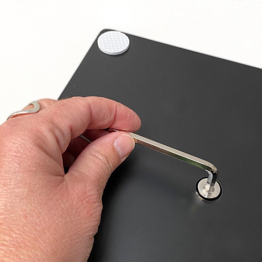 BASIC Infostand A4 - 92mm hoch - A3 Klapprahmen profil 25mm, schwarz