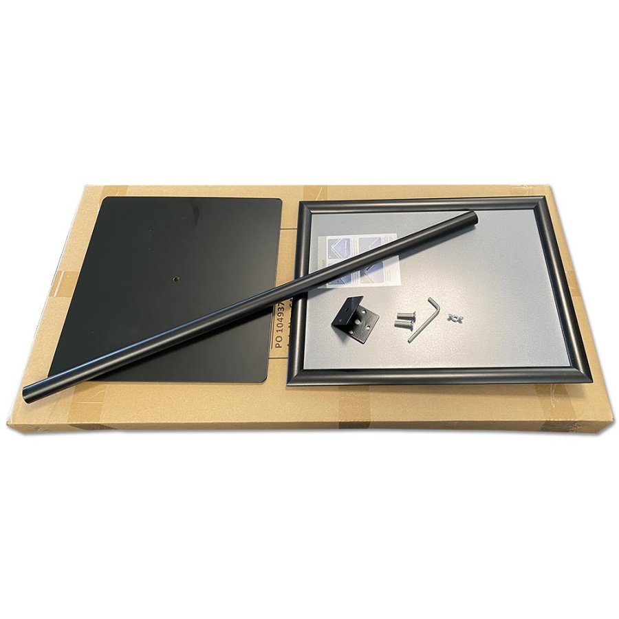 BASIC Infostand A4 - 92mm hoch - A3 Klapprahmen profil 25mm, schwarz