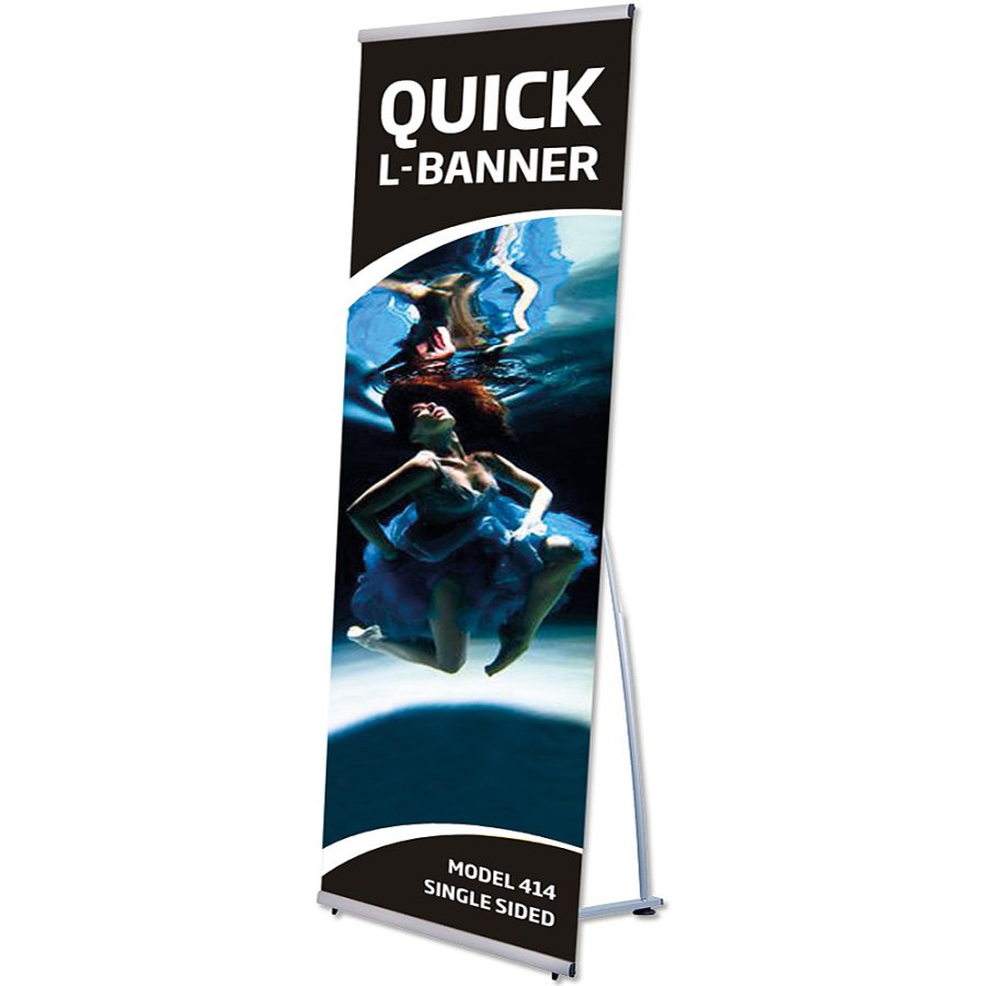 Quick L-Banner, einseitig, 100 x 200 cm, Alu