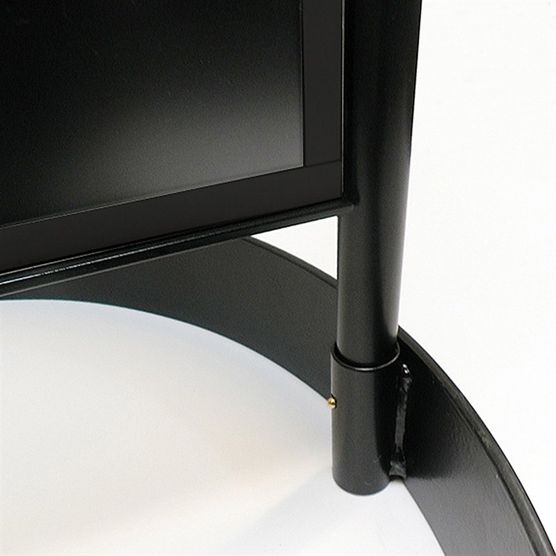 Gotik Circle Kundenstopper mit Logo schild, schwarz - 70 x 100 cm