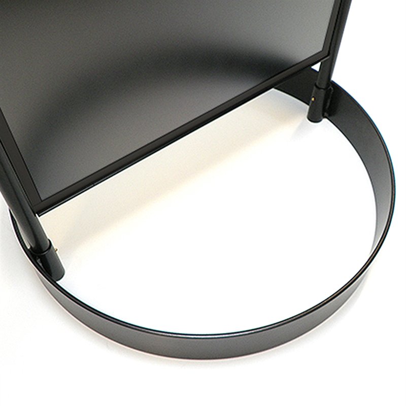 Gotik Circle Kundenstopper mit Logo schild, schwarz - A1