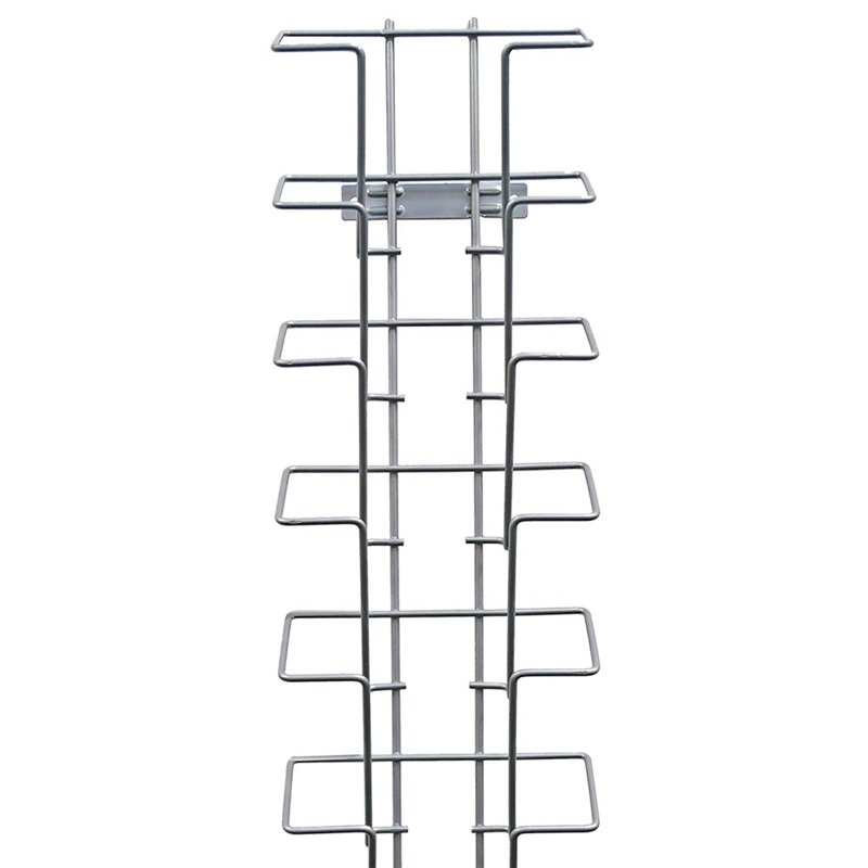 Brosch&uuml;renhalter f&uuml;r die Wand 9xA5 oder A6 Horizontal silber