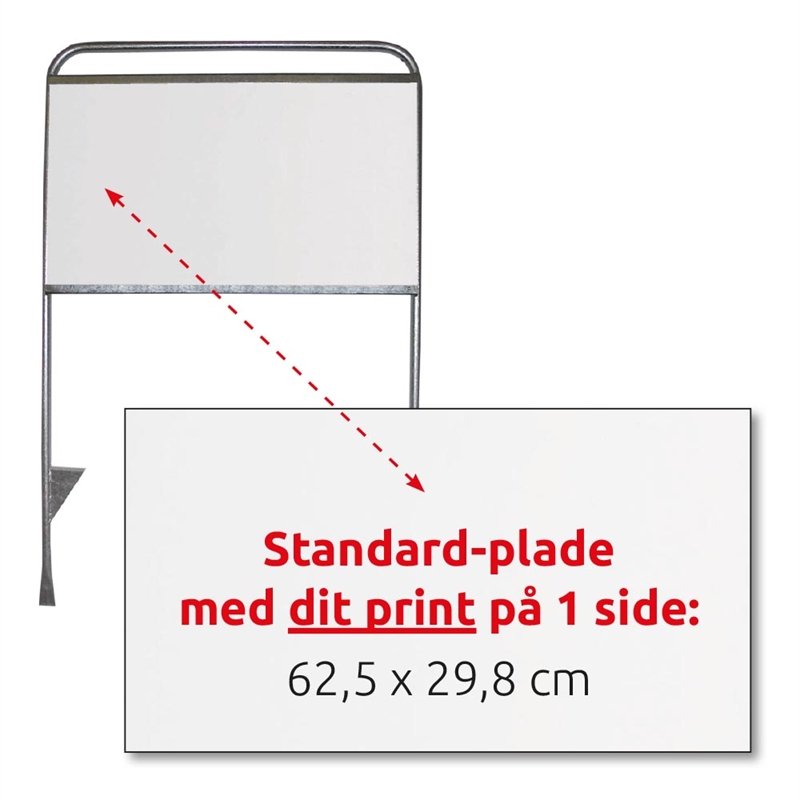 3mm weiße PS-Platte 62,5 x 29,8 cm mit einseitigem Druck für Estate Sign Standard