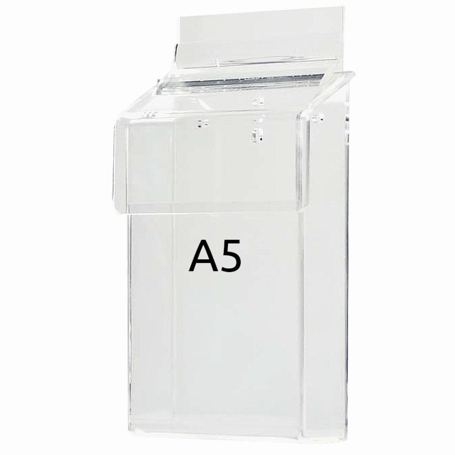 Outdoor-Prospekthalter box aus Acryl, vertikal, A5