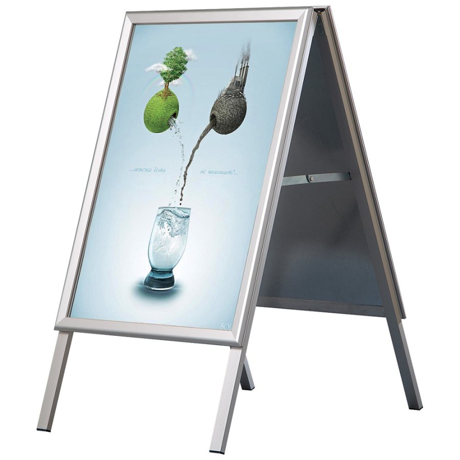 Alu-Line Standard Kundenstopper - A1 - Silber