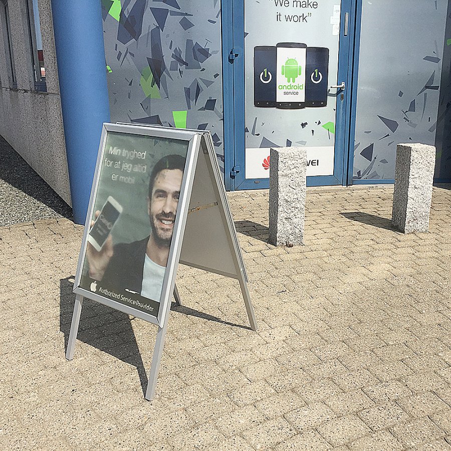 Alu-Line Standard Kundenstopper - A1 - Silber