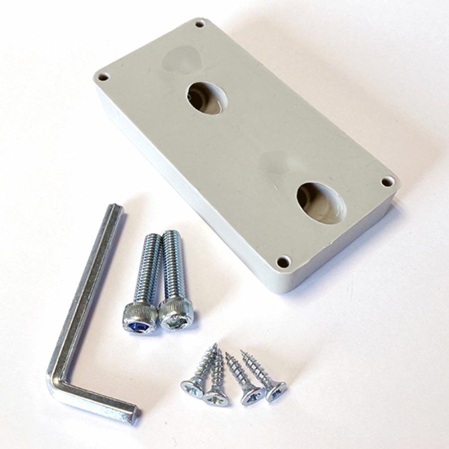 Halterung für horizontalen A4-Prospekthalter am Expo-Prospektständer - grau