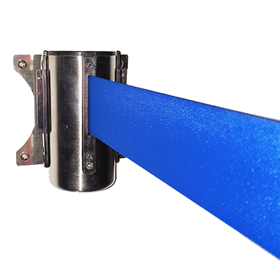 Absperrpfosten-Bandspender zur Wandmontage, blau