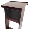 Elegantes Schwarzes Holz-Rednerpult mit A3 Silberrahmen - Wood Podium von Fast-Fix #2