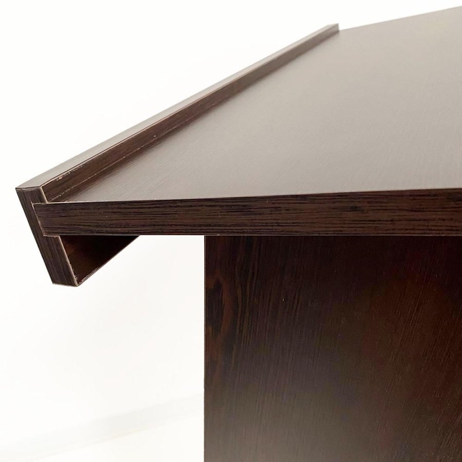 Elegantes Schwarzes Holz-Rednerpult mit A3 Silberrahmen - Wood Podium von Fast-Fix