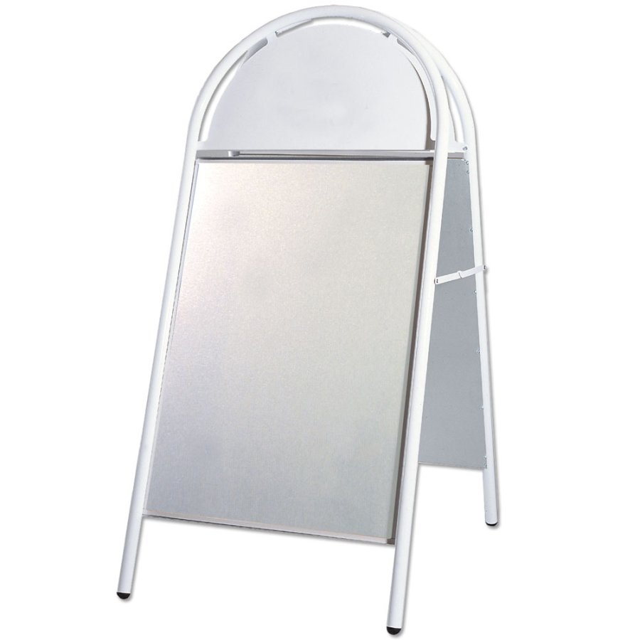 Expo Gotik Kundenstopper mit Logo schild - 50x70 cm - weiß