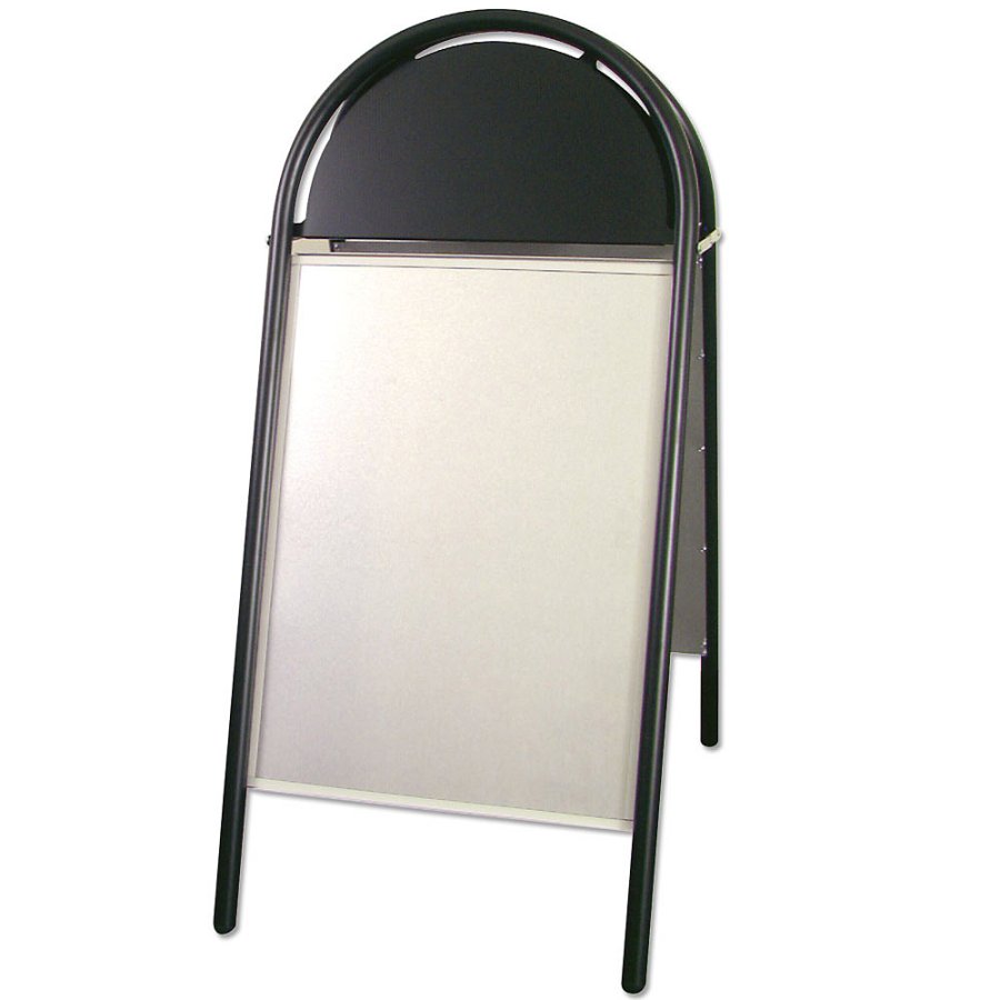 Expo Gotik Kundenstopper mit Logo schild - 50x70 cm - Schwarz