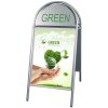 Expo Gotik Kundenstopper mit Logo schild - 50x70 cm - Silber #1