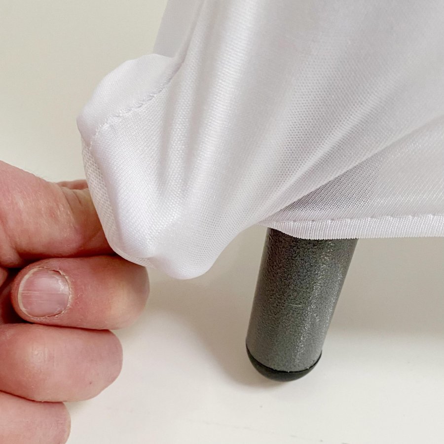 Elastische Weiße Tischdecke für Events - Ø80cm