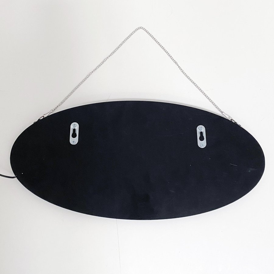 Attraktives LED Offen-Schild - Schwarzes Design mit rotem Text und blauem Kreis.