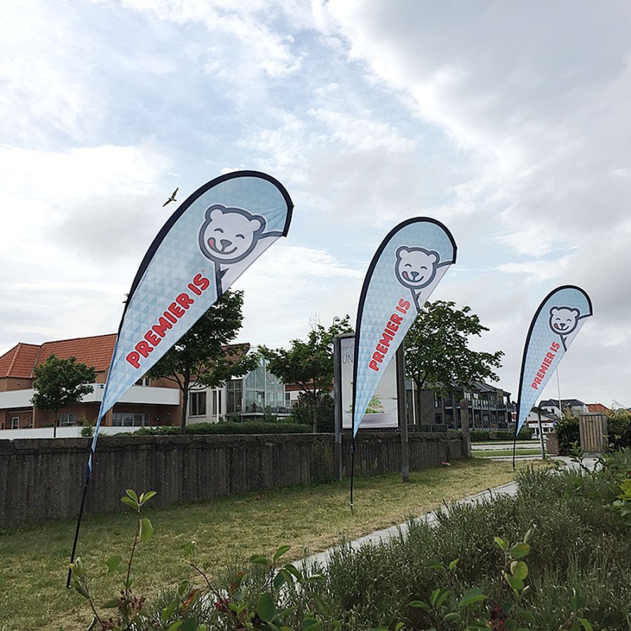 Schwarze Stangen für Beachflag, Outdoor Drop Flag, Small