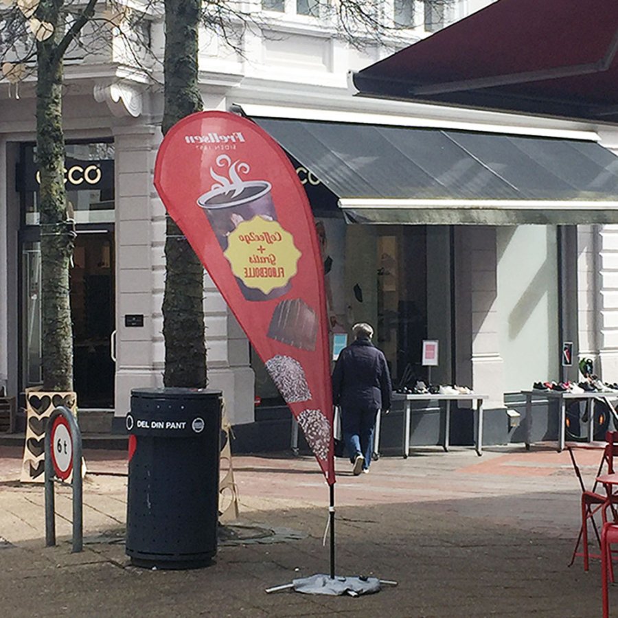 Schwarze Stangen für Beachflag, Outdoor Drop Flag, Small