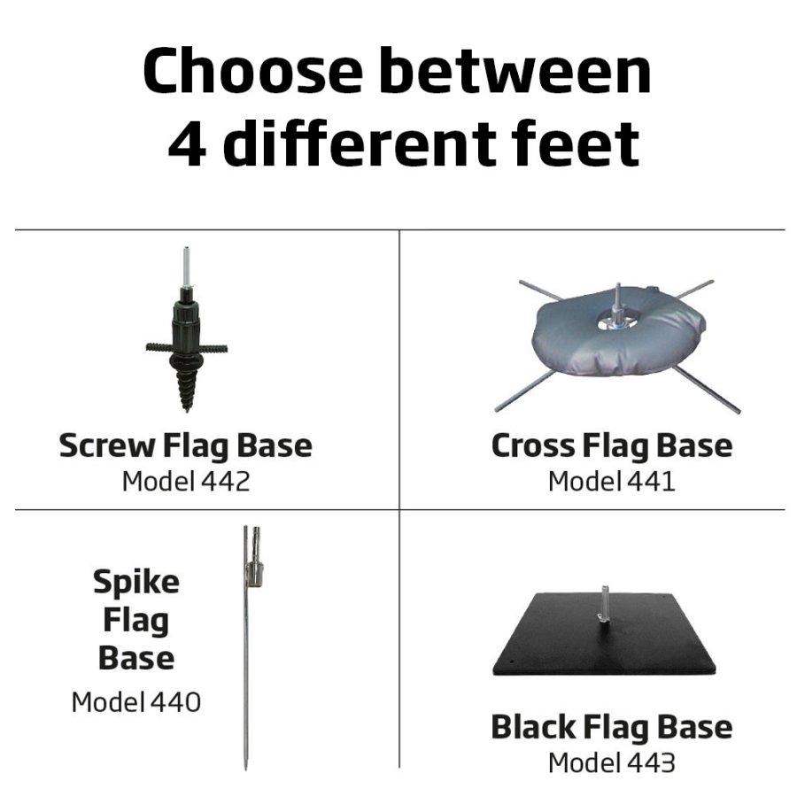 Schwarze Stangen für Beachflag, Outdoor Drop Flag, Small