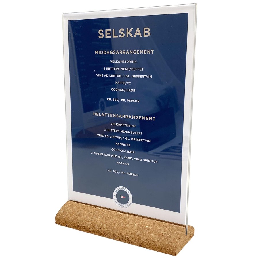 Kork Men&uuml;kartenhalter A5