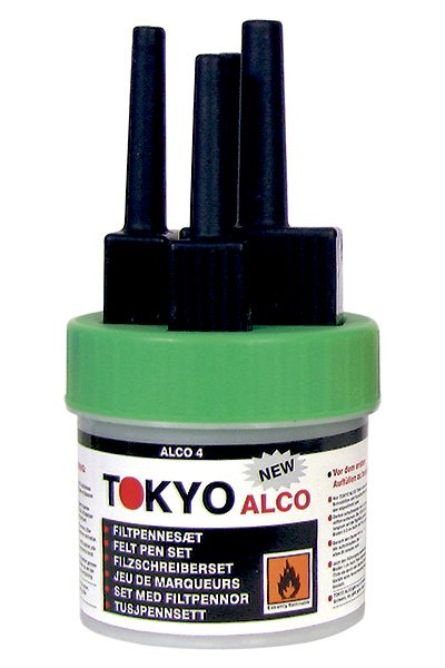 TOKYO ALCO 3 Filzstift-Set grün