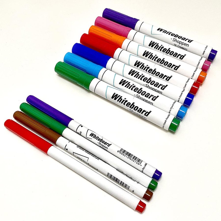 Farbsatz, sortierte Whiteboard-Marker, 11 Stück.