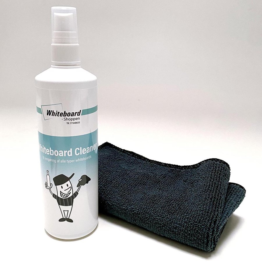 Kleines Whiteboard-Reinigungsset mit Mikrofasertuch und Reinigungsspray