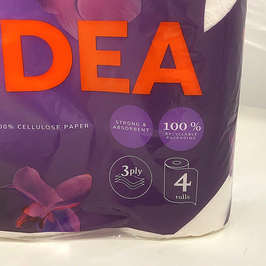 Küchenrolle, Grite Orchidea, 3-lagig, 100 % Frischfaser, 28 Rollen