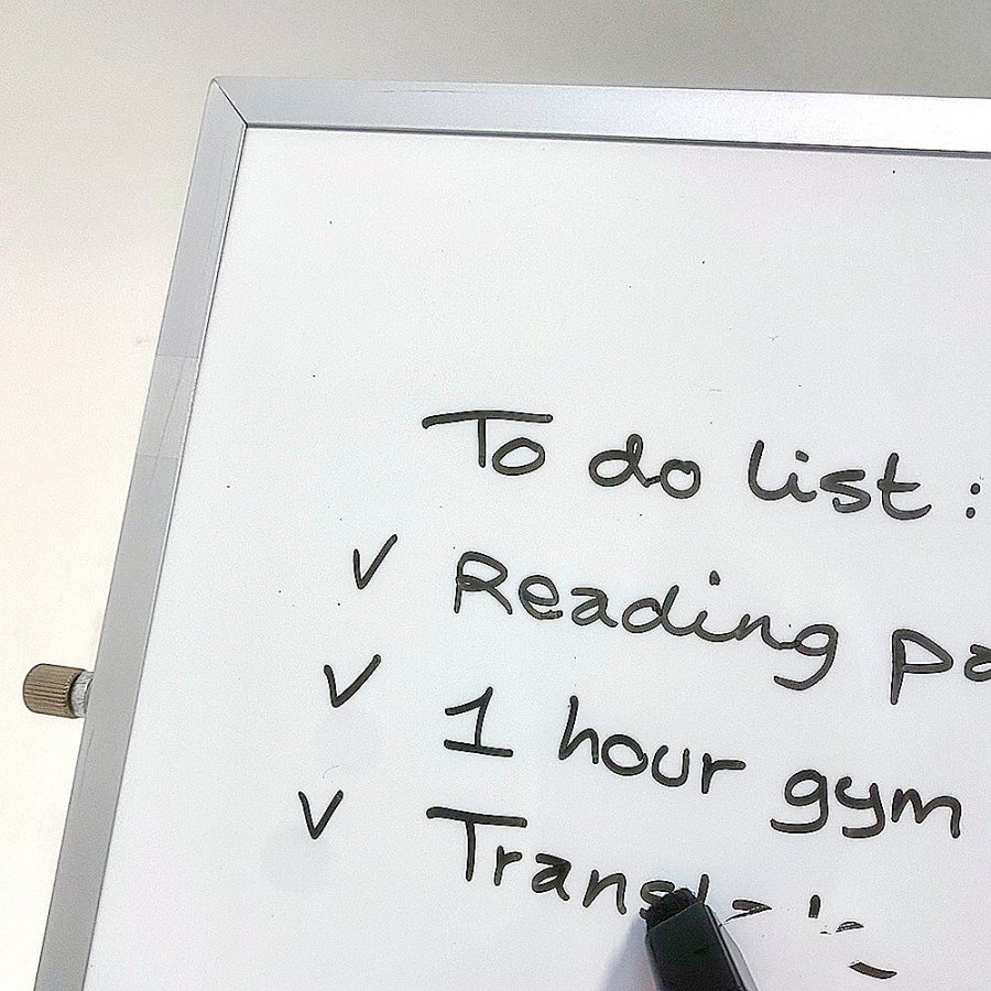 Effektives Mini-Whiteboard für den Schreibtisch - 25x25 cm